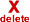 image of an x to delete e-alert