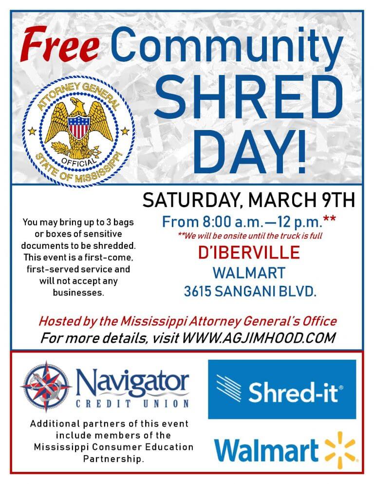 Free Community Shred Day Navigator Credit Union
