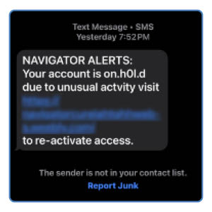 Scam links in texts 3
