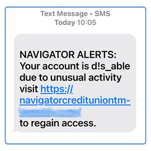 Scam links in texts 1