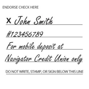 how to endorse check for mobile deposit