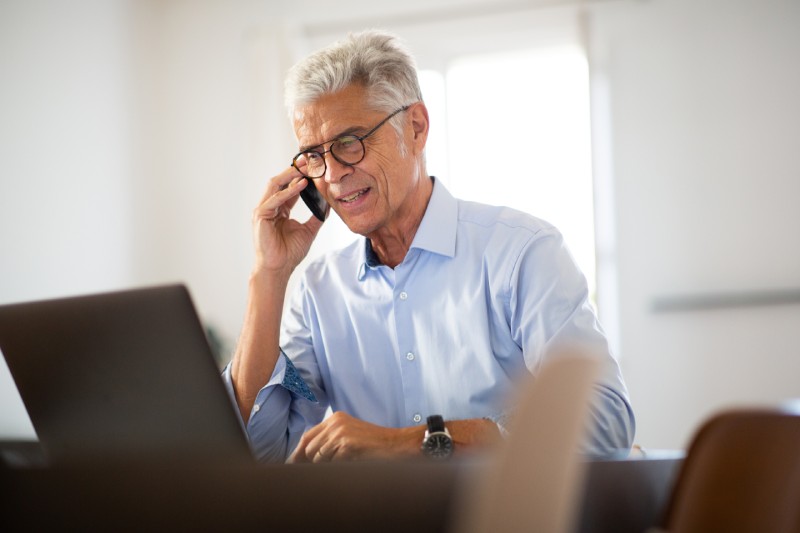 Man talking on phone